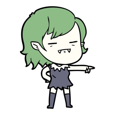 çizgi film ölümsüz vampir kız işaret