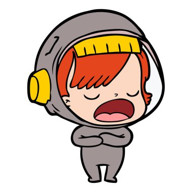 çizgi film astronot kadın açıklayan