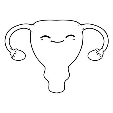 vektör çizim karikatür rahim