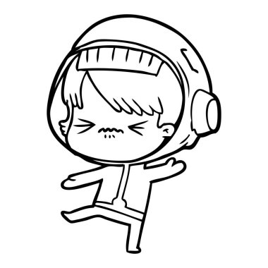 kızgın çizgi film alan kız