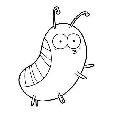 çizgi film böceği vektör çizim