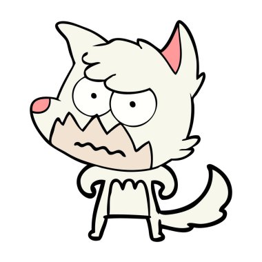 vektör çizim karikatür rahatsız fox