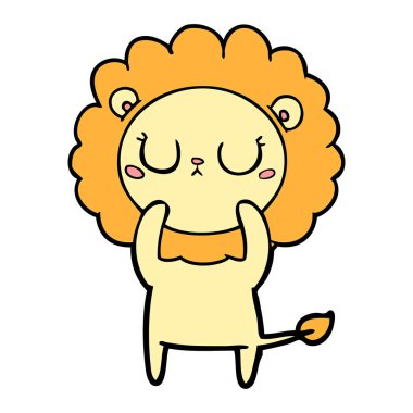 Çizgi film aslanının vektör çizimi