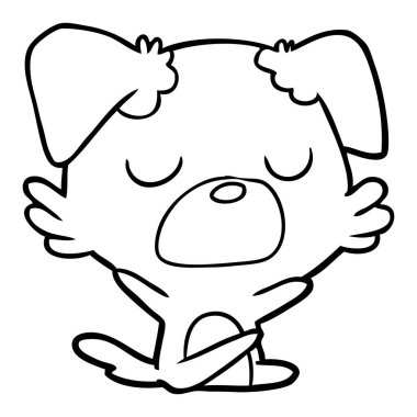 Çizgi film köpeğinin vektör çizimi