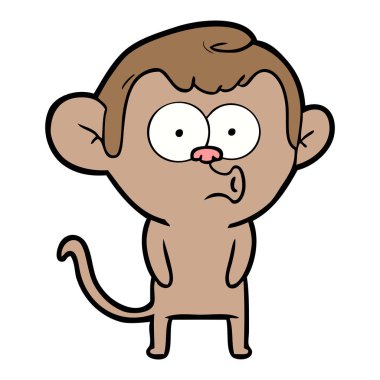 Çizgi film maymununun vektör çizimi