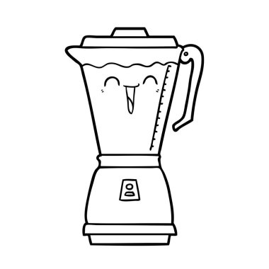 vektör çizim karikatür mutfak robotu