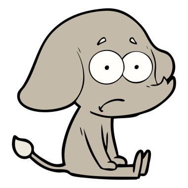 Çizgi film filinin vektör illüstrasyonu