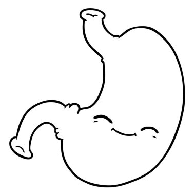 vektör çizim karikatür mide