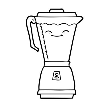 vektör çizim karikatür mutfak robotu