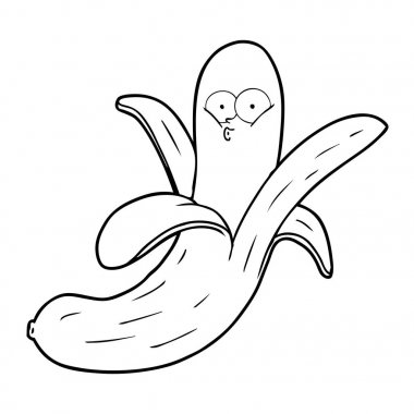 çizgi film muz ile yüz