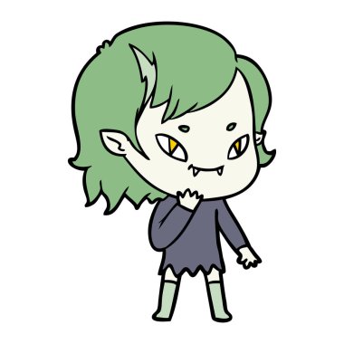 çizgi film dostu vampir kız dikkate alınarak