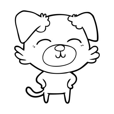 Çizgi film köpeğinin vektör çizimi