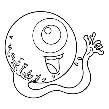 vektör çizim karikatür göz küresi