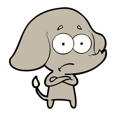 Çizgi film filinin vektör illüstrasyonu