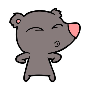 Çizgi film ayısının vektör çizimi