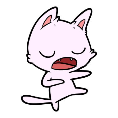 Çizgi film kedisinin vektör çizimi