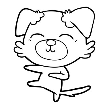 Çizgi film köpeğinin vektör çizimi