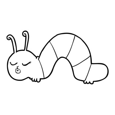 vektör çizim karikatür tırtıl