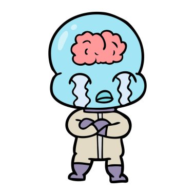 büyük beyin uzaylı ağlıyor çizgi film