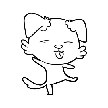 Çizgi film köpeğinin vektör çizimi