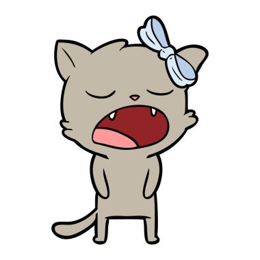 Çizgi film kedisinin vektör çizimi