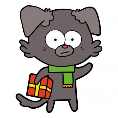 gergin köpek karikatür hediye ile