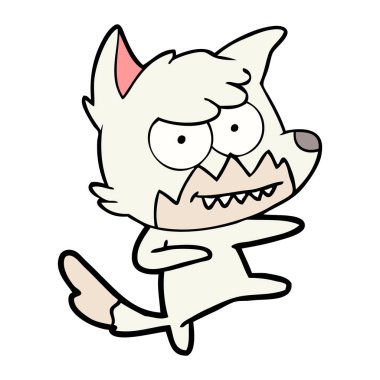 Çizgi film tilkisinin vektör çizimi