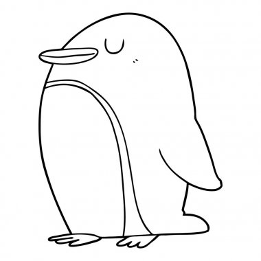 Çizgi film Penguen 'in vektör çizimi