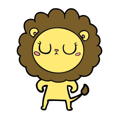 Çizgi film aslanının vektör çizimi