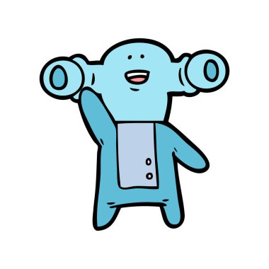 sallayarak dostu karikatür uzaylı