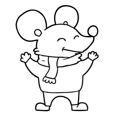 Çizgi film faresinin vektör çizimi