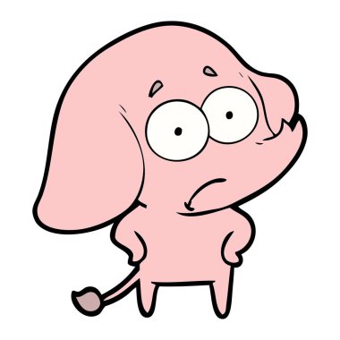 Çizgi film filinin vektör illüstrasyonu