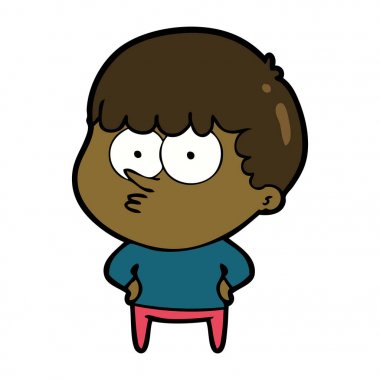 vektör çizim karikatür meraklı çocuk