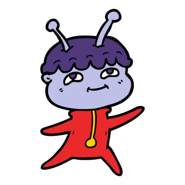 dans dostu karikatür uzay adamı