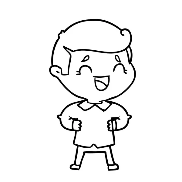 Vectorillustratie Van Cartoon Lachen Man — Stockvector