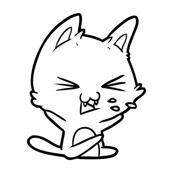 Vector Ilustración Dibujos Animados Silbido Gato — Archivo Imágenes Vectoriales