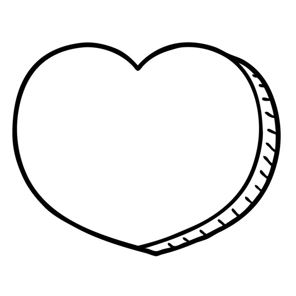 Vektorová Ilustrace Kresleného Srdce — Stockový vektor