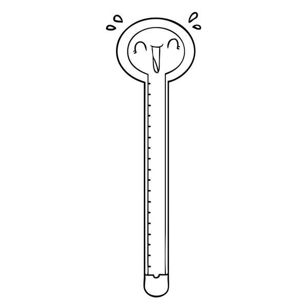 Vector Illustration Cartoon Thermometer — Stock Vector