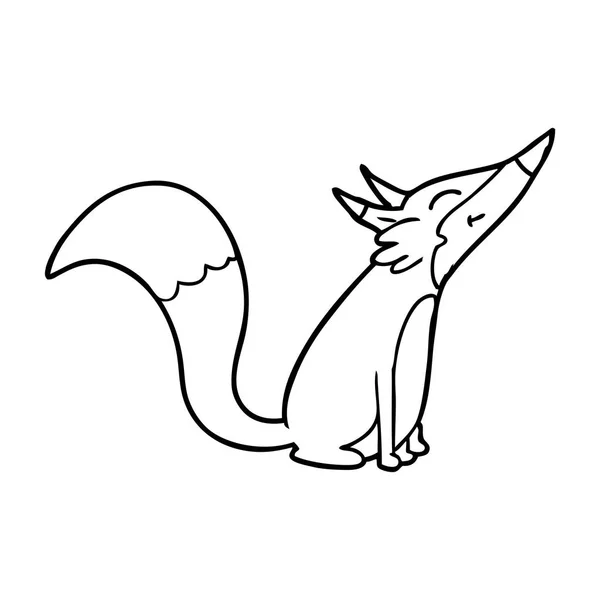 Ilustración Vectorial Cartoon Fox — Vector de stock