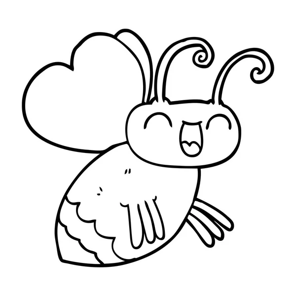 Ilustração Vetorial Bug Dos Desenhos Animados — Vetor de Stock