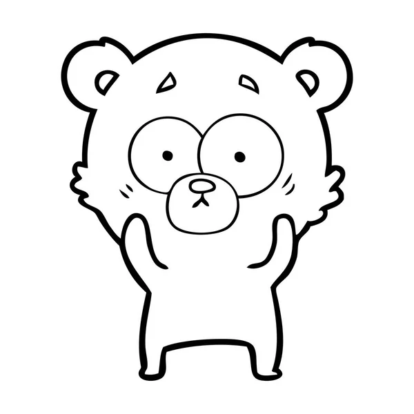 Sorprendido Oso Polar Dibujos Animados — Vector de stock