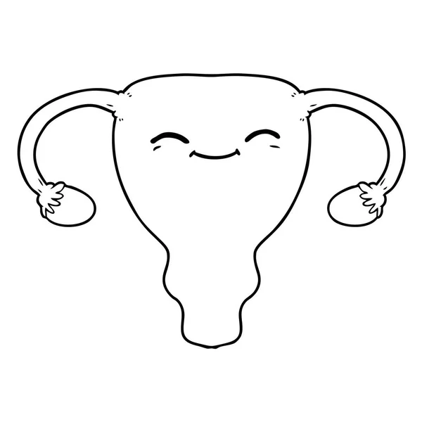 Vektorillustration Des Cartoon Uterus — Stockvektor