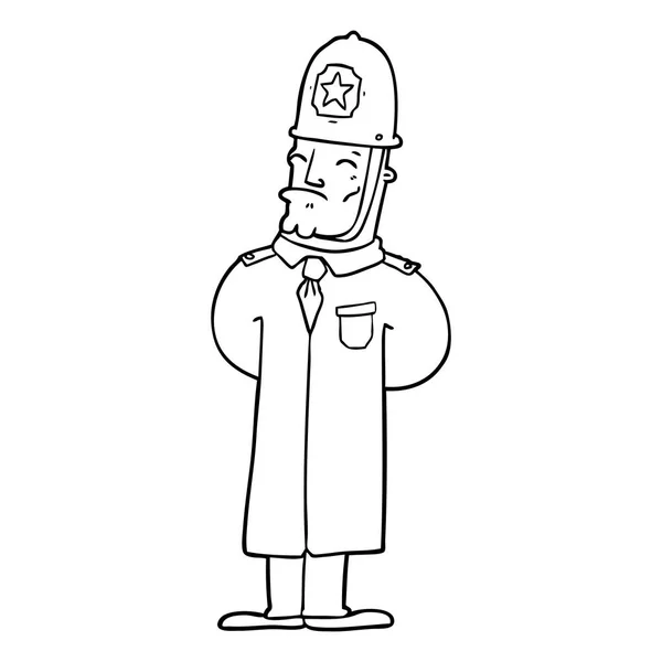 Ilustração Vetorial Policial Dos Desenhos Animados — Vetor de Stock