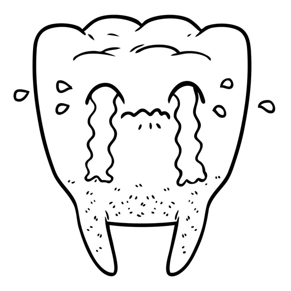 漫画の歯のベクトル図 — ストックベクタ
