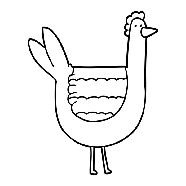 Vector Illustration Cartoon Chicken — Stock Vector
