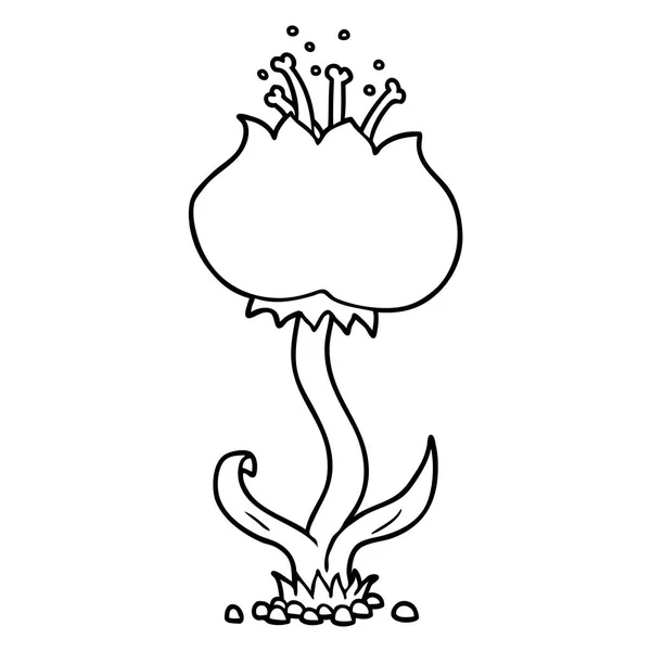 Illustration Vectorielle Dessin Animé Fleur Exotique — Image vectorielle