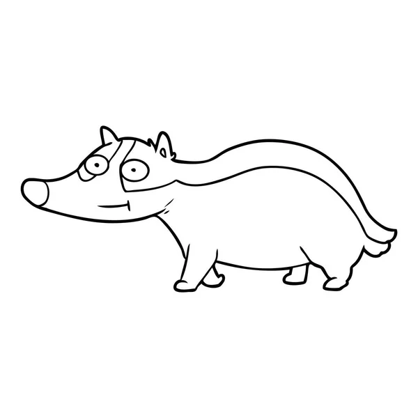 Vector Illustration Cartoon Badger — Vector de stoc