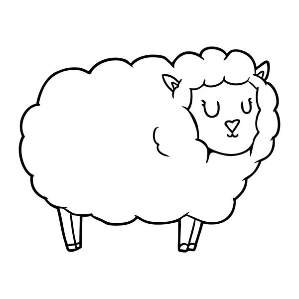 Vector Illustration Cartoon Sheep — Stock Vector