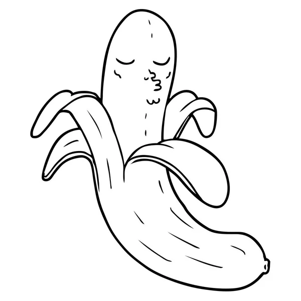 Ilustração Vetorial Banana Dos Desenhos Animados — Vetor de Stock