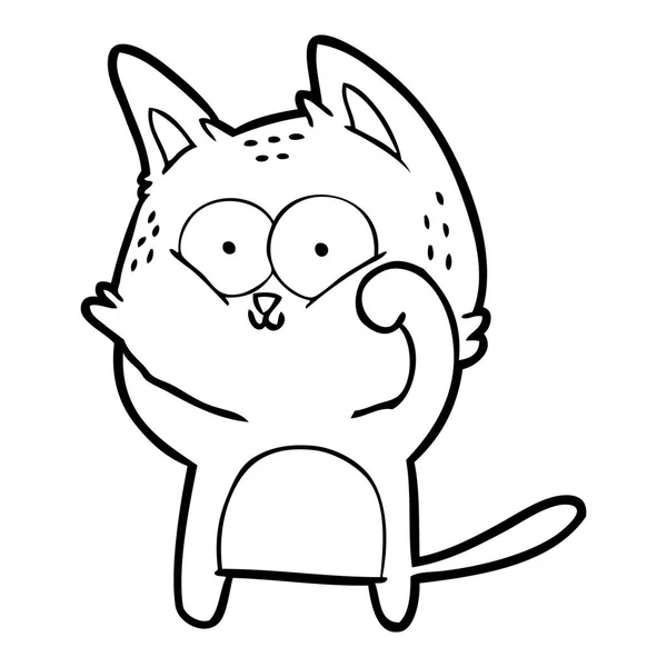 Gato Dibujos Animados Siendo Lindo — Vector de stock